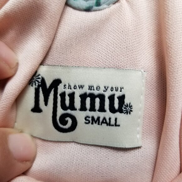 Show Me Your Mumu Dress Womens Small Gomez Pink Tropical Trapeze Halter Mini - Picture 2 of 11